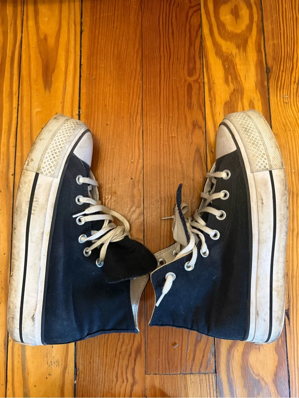 Converse Black and White High Top Sneakers